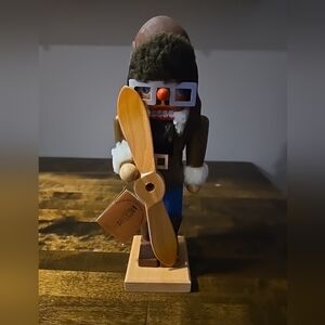 Holzkunst Christian Ubricht Aviator Nutcracker RARE
